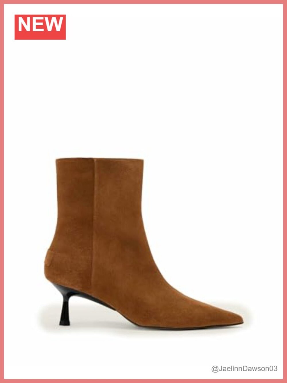 Suede Ankle Bootie Pointed Toe Stiletto Heel Zip Closure